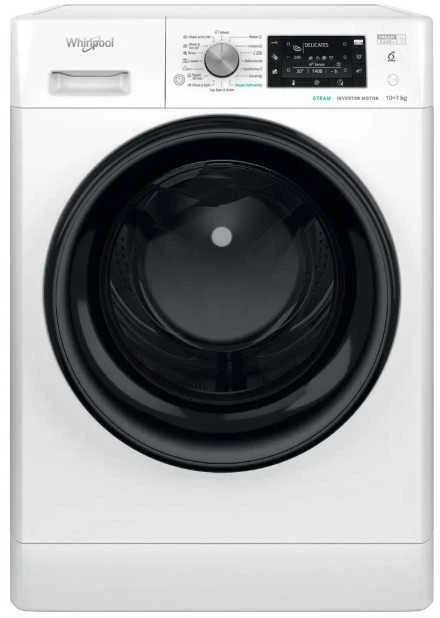 Skalbimo mašina Whirlpool laisvai pastatoma skalbyklė-džiovyklė WHIRLPOOL FFWDD 1076258 BV EU