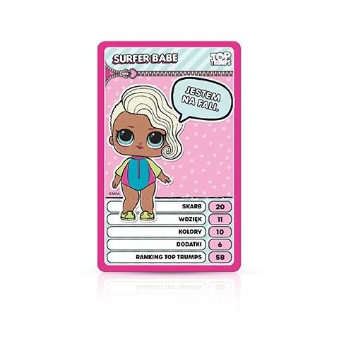 L.O.L Surprise Pergalingi žingsniai Gra Karciana Top Trumps L.O.L. staigmena! LOL staigmena