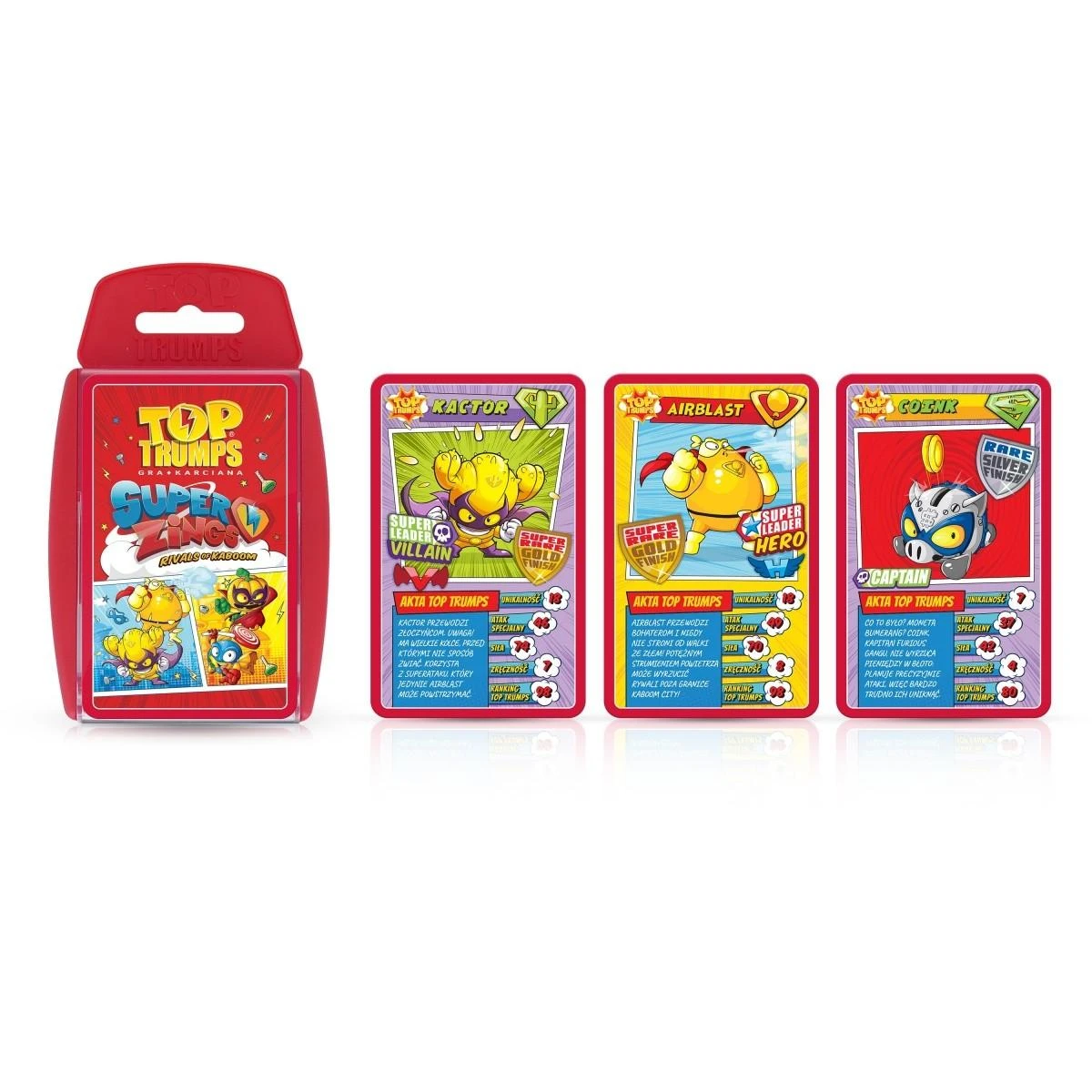 Winning Moves Laimėjęs „Top Trumps SuperZings“ kortų žaidimas PL