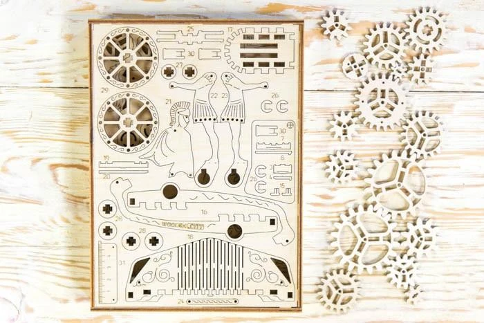 Dėlionė WOODEN CITY 3D Medinis Modelis Romainų Raitelis - Ekologiškas