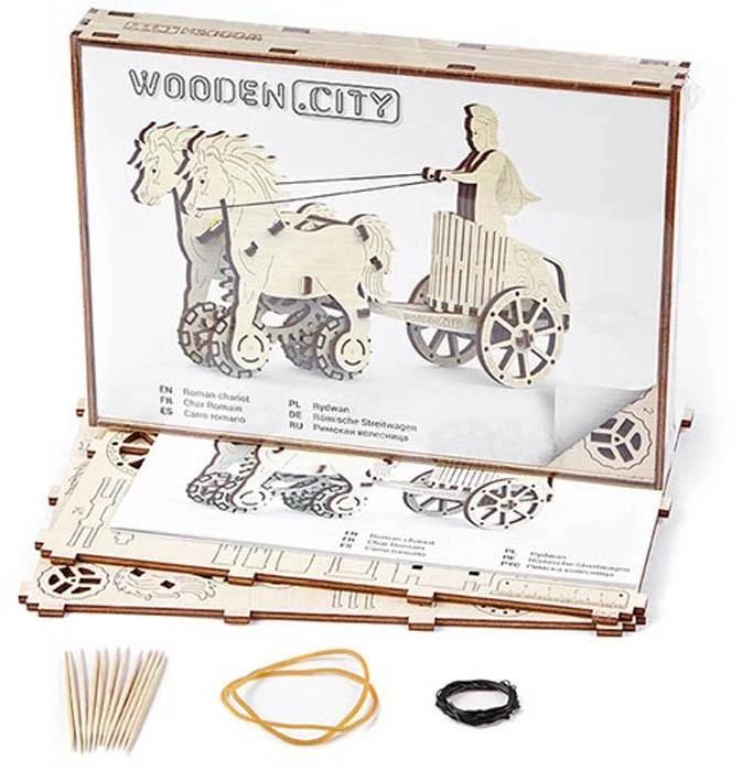 Dėlionė WOODEN CITY 3D Medinis Modelis Romainų Raitelis - Ekologiškas