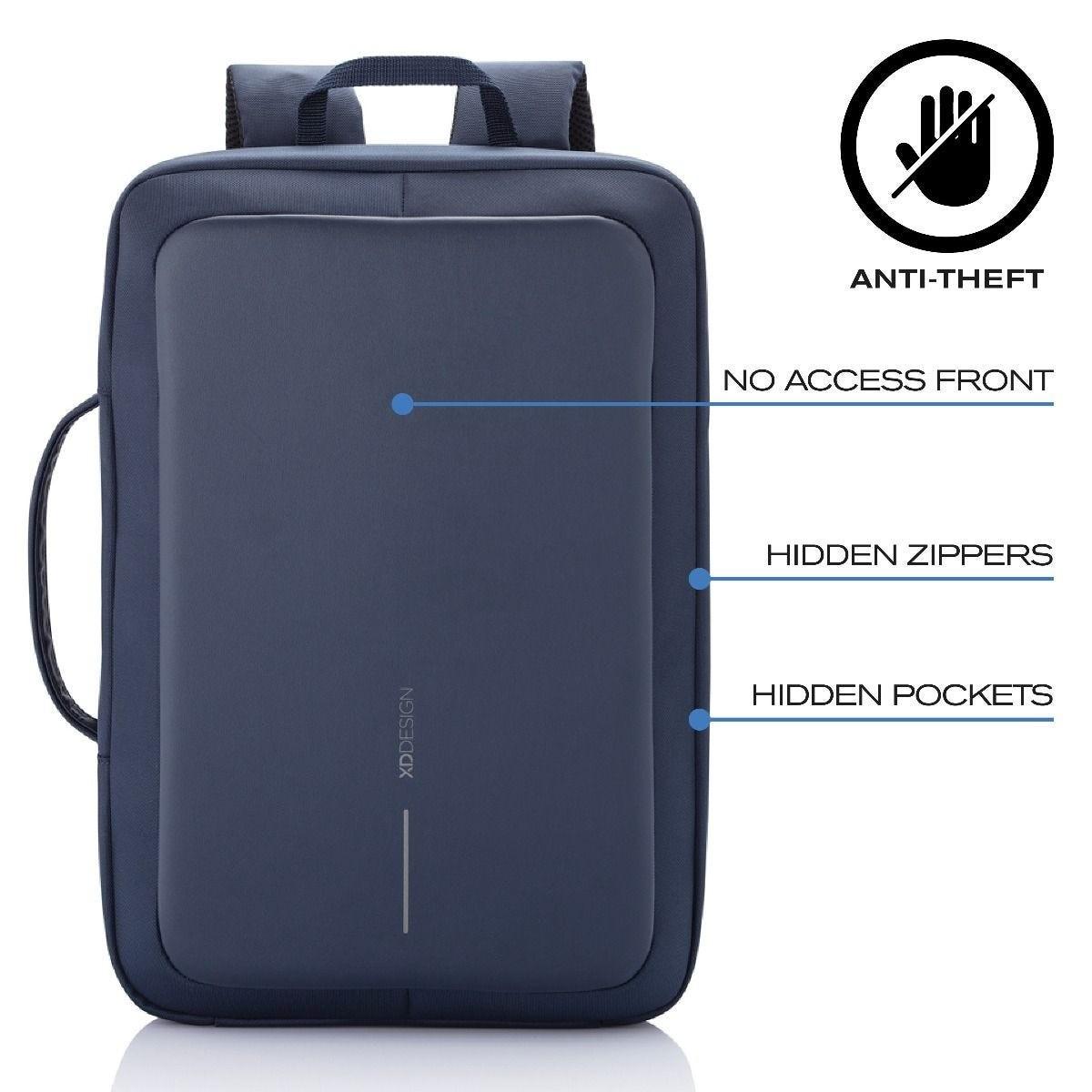 XD DESIGN ANTITHEFT BACKPACK / BRIEFCASE BOBBY BIZZ NAVY P / N P705
