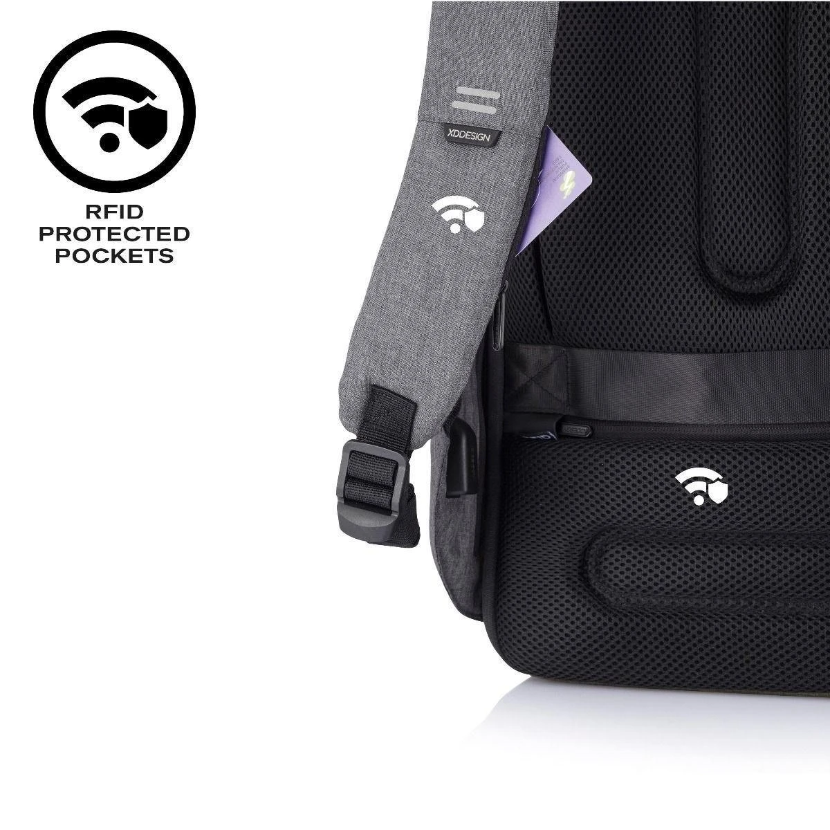 Kuprinė nešiojamam kompiuteriui XD Design Anti-Theft Bobby Hero Small Grey, pilka, 11.5 l