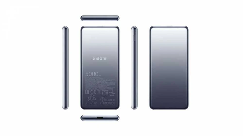 Xiaomi Itin plonas išorinis akumuliatorius | 5000 mAh | USB-C | Pilkas