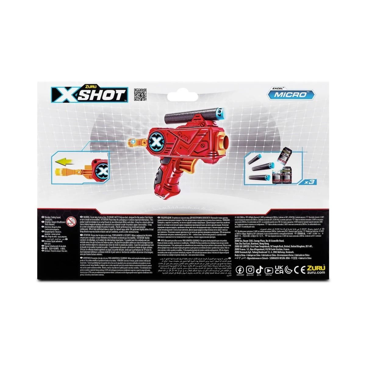XShot ZURU X-SHOT Double Micro 3 skardinės 3621 22003