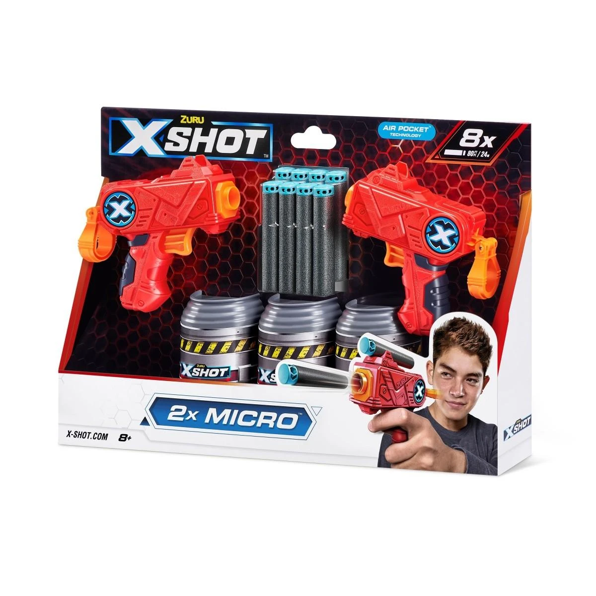 XShot ZURU X-SHOT Double Micro 3 skardinės 3621 22003