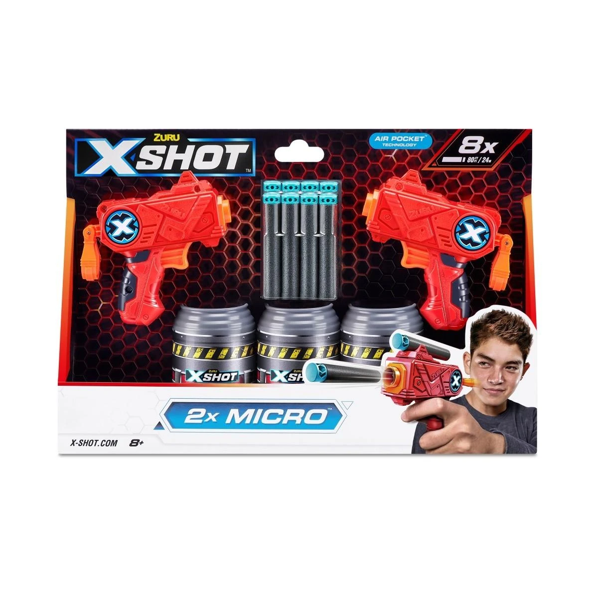 XShot ZURU X-SHOT Double Micro 3 skardinės 3621 22003