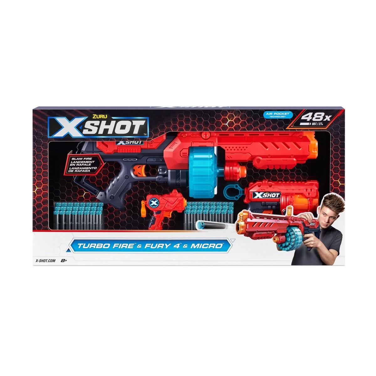 XShot Excel Launcher Combo Pack Turbo Fire + Fury 4 + Micro