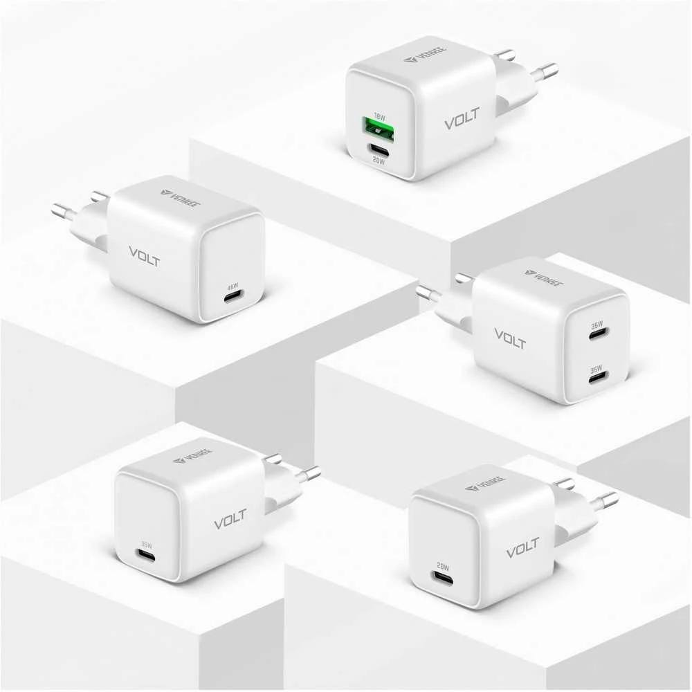 Yenkee Įkroviklis jungiama į tinklą USB C 2x18W 3A Power delivery 3.0 QC3.0 Balta