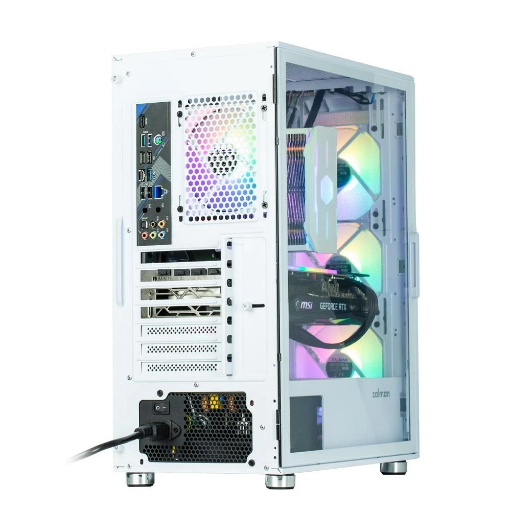 Zalman i3 neo atx mid tower rgb korpusas 4x ventiliatorius, baltas