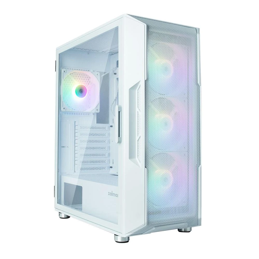 Zalman i3 neo atx mid tower rgb korpusas 4x ventiliatorius, baltas