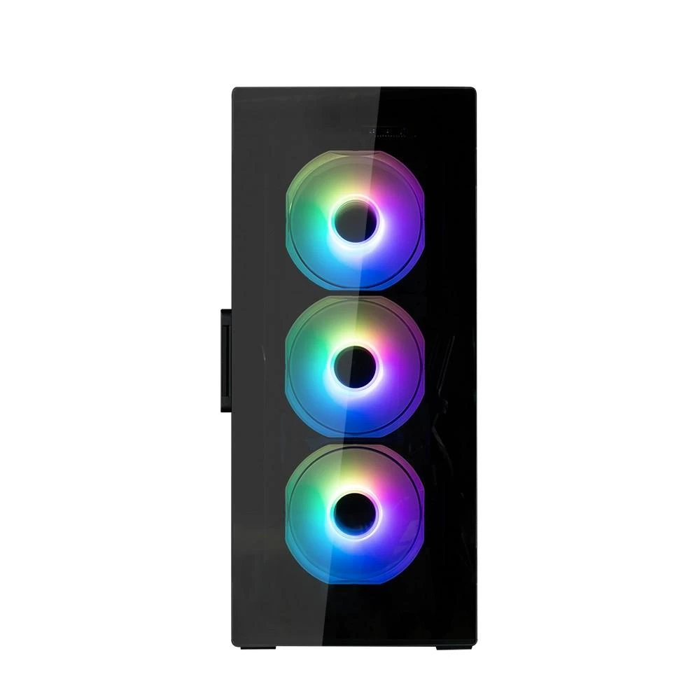 Zalman Case I3 Neo TG Mid Tower RGB 4xfan juoda