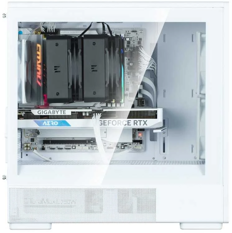 Zalman P10 Namu kompiuterio korpusas, mini bokštas, mATX, grūdintas stiklas - baltas, medinis