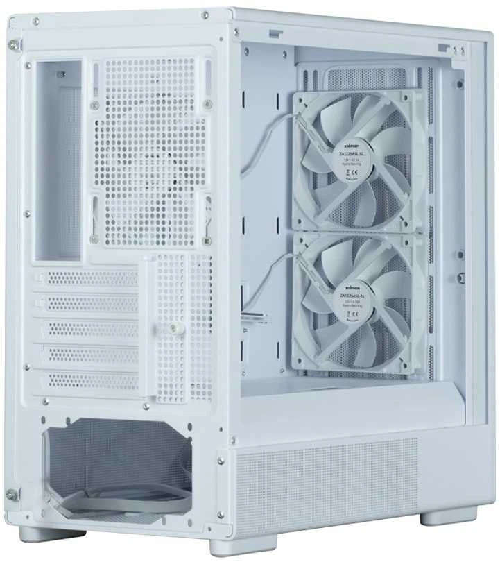 Zalman P10 Namu kompiuterio korpusas, mini bokštas, mATX, grūdintas stiklas - baltas, medinis