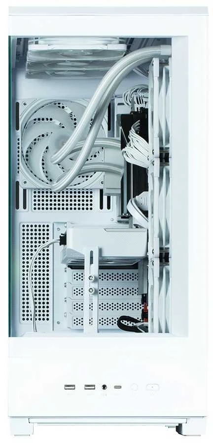 Zalman P50 DS kompiuterio korpusas, Midi-Tower, ATX, RGB, grūdintas stiklas - baltas