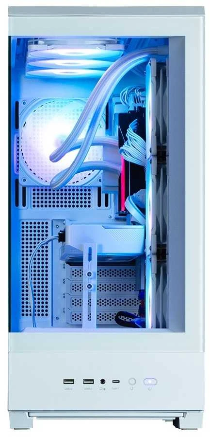 Zalman P50 DS kompiuterio korpusas, Midi-Tower, ATX, RGB, grūdintas stiklas - baltas