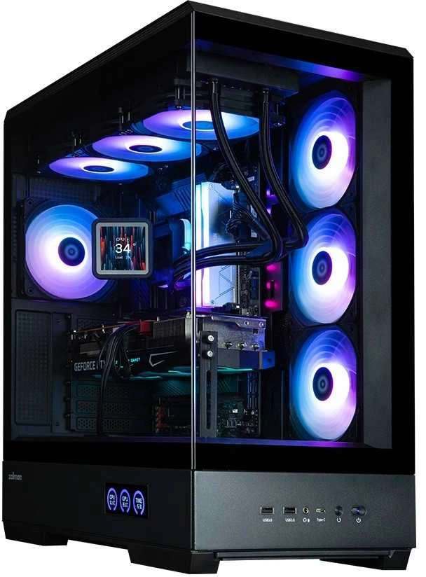Zalman P50 DS kompiuterio korpusas, Midi-Tower, ATX, RGB, grūdintas stiklas - juodas