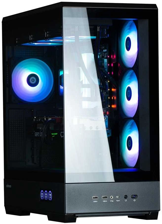 Zalman P50 DS kompiuterio korpusas, Midi-Tower, ATX, RGB, grūdintas stiklas - juodas