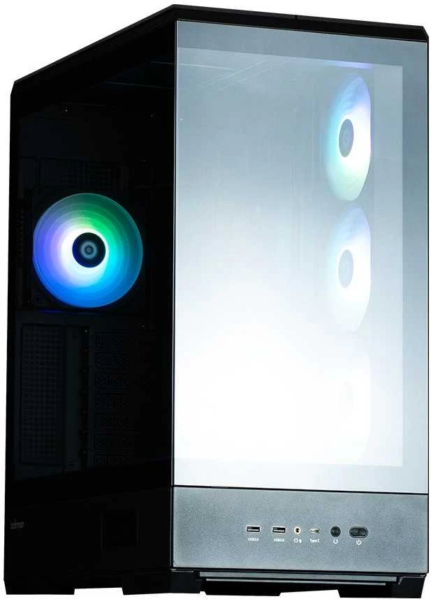 Zalman P50 DS kompiuterio korpusas, Midi-Tower, ATX, RGB, grūdintas stiklas - juodas