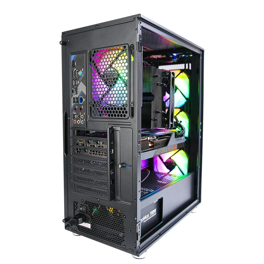 Zalman Case I3 Neo TG Mid Tower RGB 4xfan juoda
