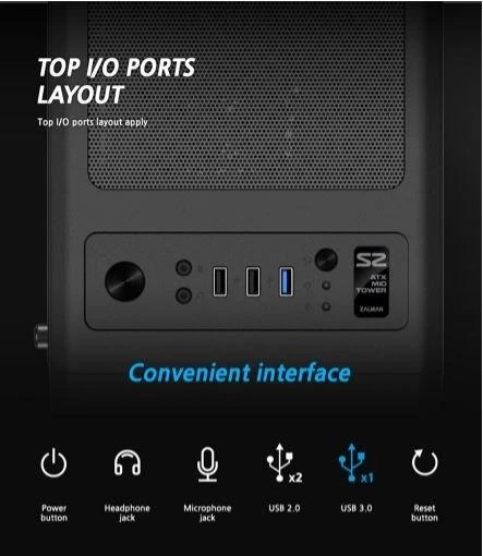 Kompiuterio korpusas ZALMAN S2 case S2 ATX MID Tower Computer Case with window