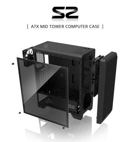 Kompiuterio korpusas ZALMAN S2 case S2 ATX MID Tower Computer Case with window