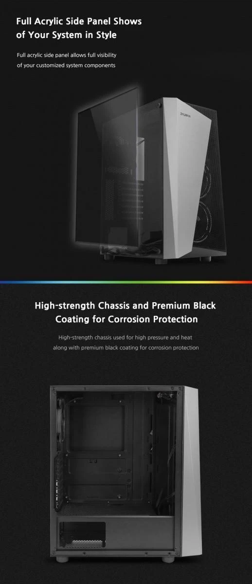 Zalman S4 Plus „Midi Tower“ Juoda