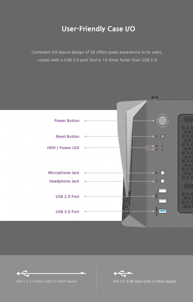 Zalman S4 Plus „Midi Tower“ Juoda