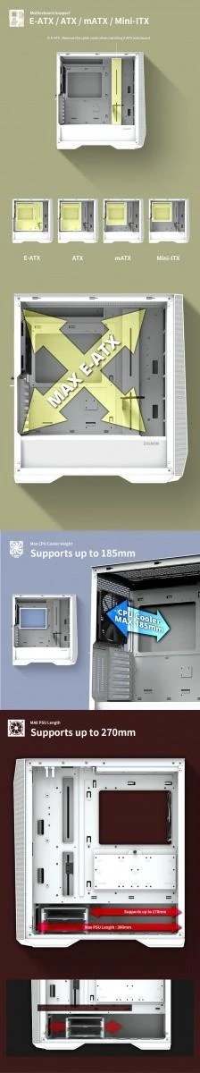 Zalman Z9 Iceberg ATX, baltas