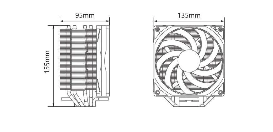 Zalman CNPS10X PERFORMA juoda