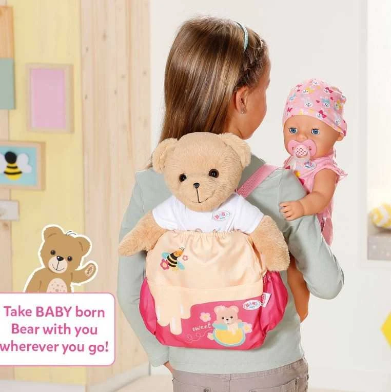Zapf Bear BABY born kuprinė, meškiukas, 834831