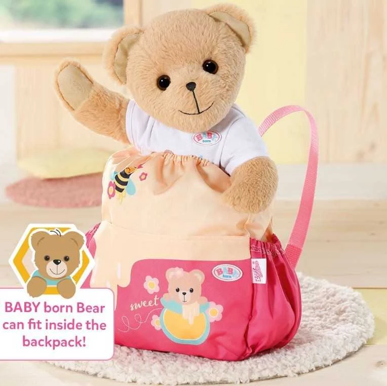 Zapf Bear BABY born kuprinė, meškiukas, 834831