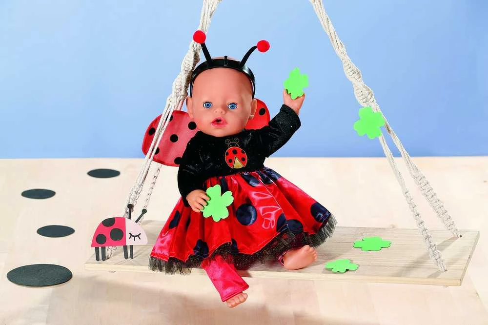 Zapf Drabužėlis Dress Ladybug su antblauzdžiais Dolly Moda Baby Born