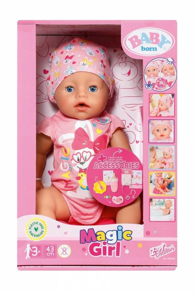Baby Born interaktyvi lėlė - mergaitė Magic Girl, 43cm (827956)