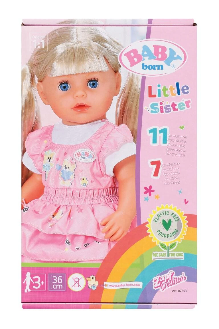 Lėlė Baby Born Kindergarten Little Sister 36 cm 834916
