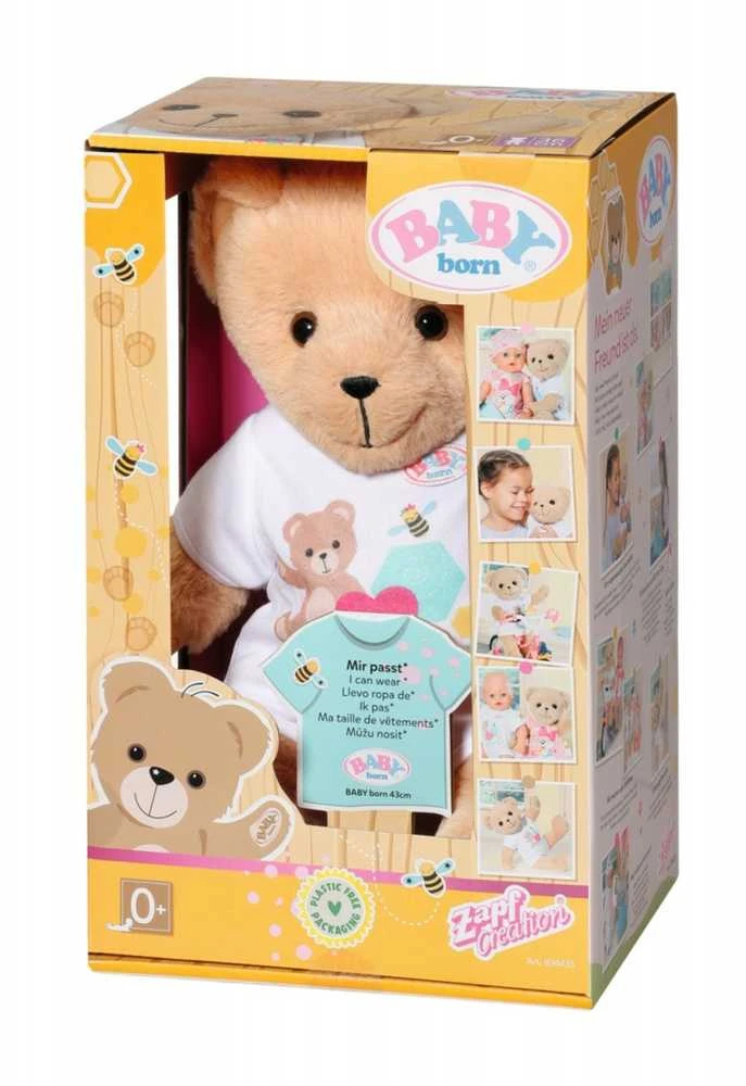 Zapf BABY BORN Pliušinis baltas meškutis, 43 cm
