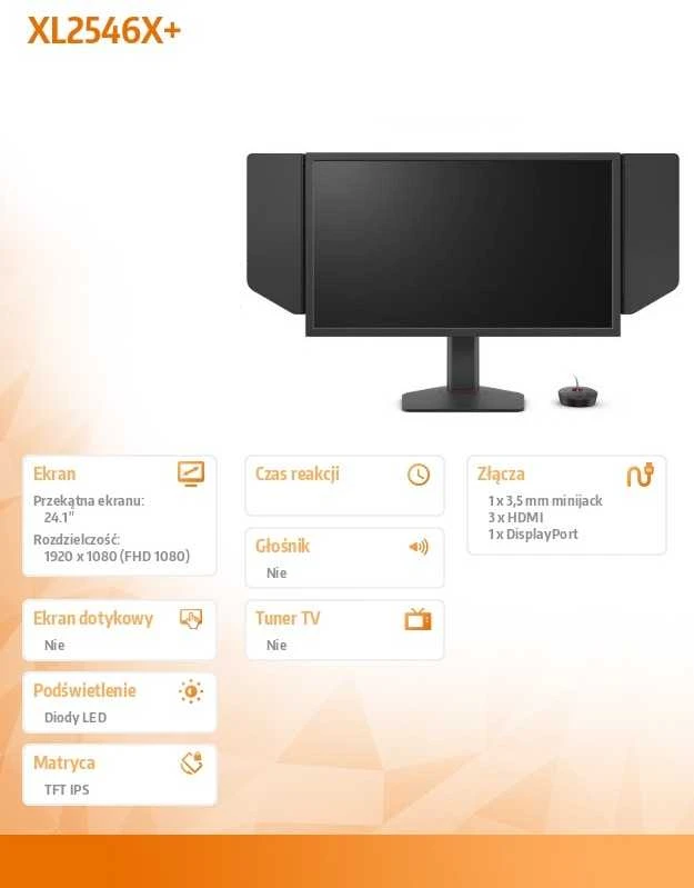BENQ ZOWIE XL2546X+ 24.1" FHD 280HZ FAST TN 0.5MS HDMIX3/DP DYAC 2.0