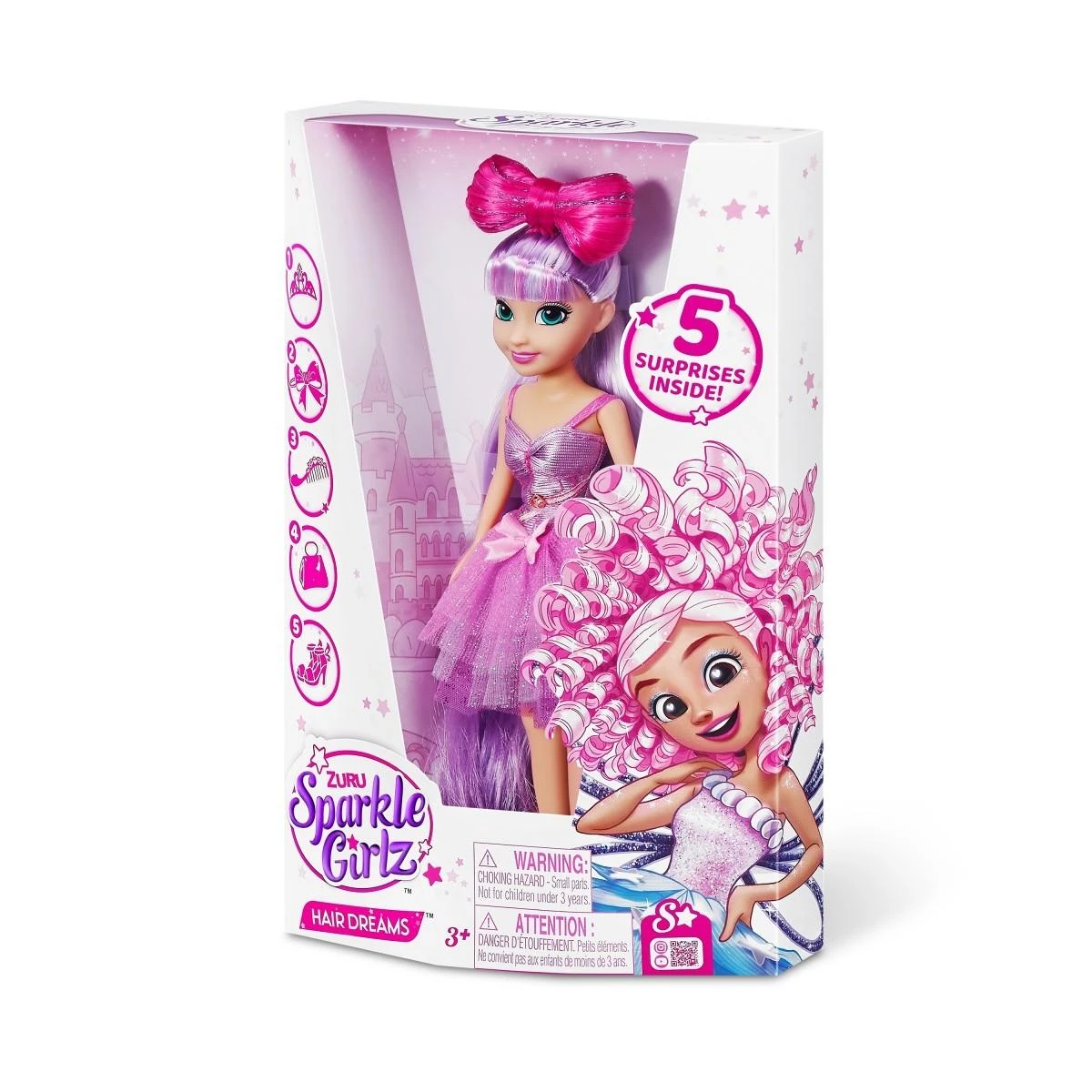 SPARKLE GIRLZ 27cm lėlė Hair Dreams, asort., 100313