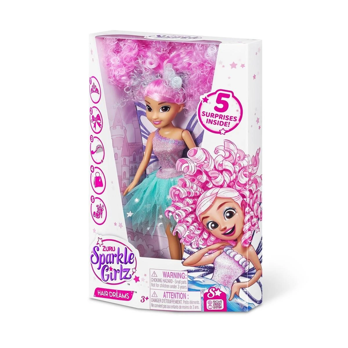 SPARKLE GIRLZ 27cm lėlė Hair Dreams, asort., 100313