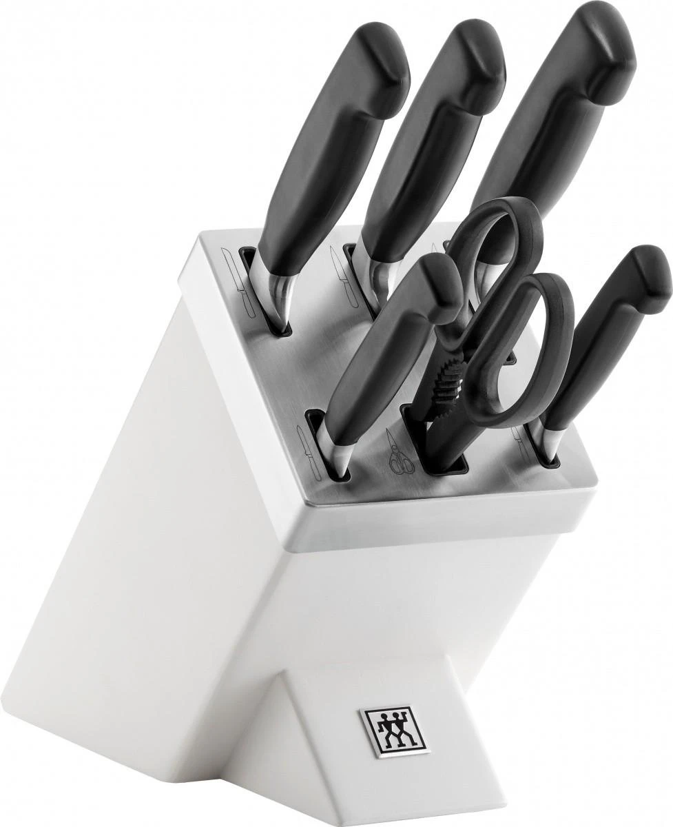 Virtuvės peilių rinkinys Zwilling Four Star 35148-207-0, 7 dalių, Baltas pagrindas
