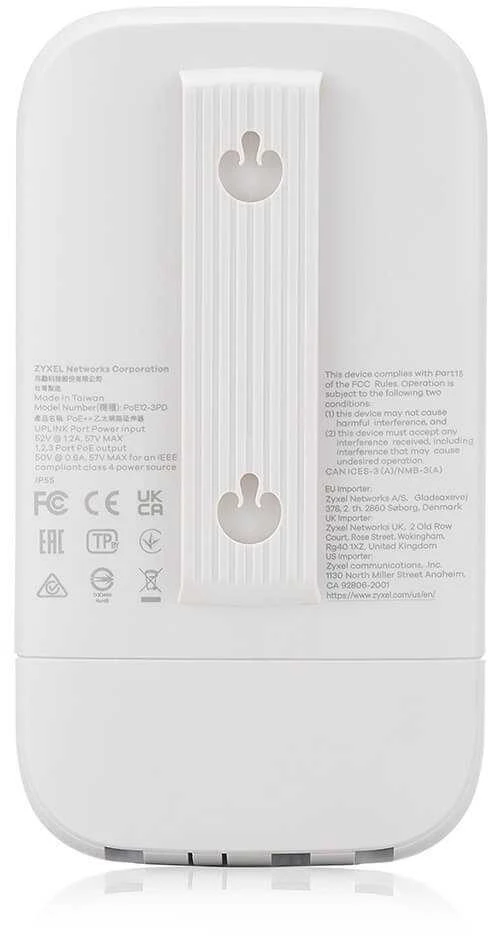 Šakotuvas Zyxel PoE12-3PD, 4x 1Gb prievado PoE plėtinys. 45 W PoE biudžetas, IP55 reitingas (lauke)