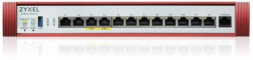 Maršrutizatorius ZYXEL USG FLEX 500 H, 2*2.5G, 2*2.5G( POE+) & 8 GIGABIT USER-DEFINABLE PORTS, 1*USB WITH 1 YR GOLD SECURITY PACK