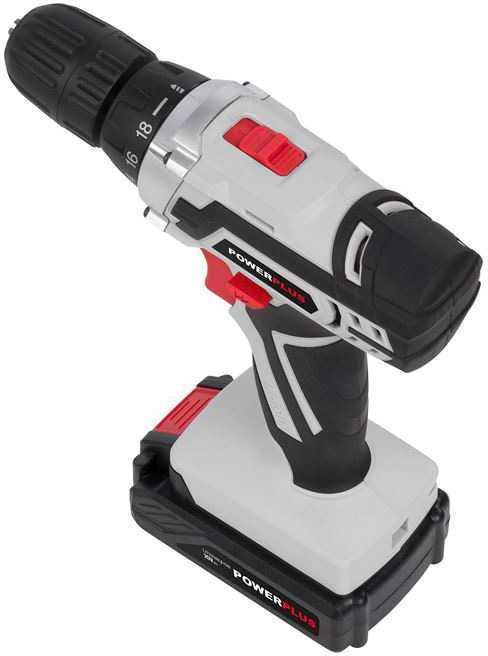 Akumuliatorinis gręžtuvas 20V, 1x1,3Ah POWC1071 POWERPLUS C