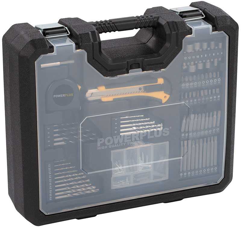 Akumuliatorinis gręžtuvas 20V, 2x1,3Ah, 134 priedai POWX00830 POWERPLUS