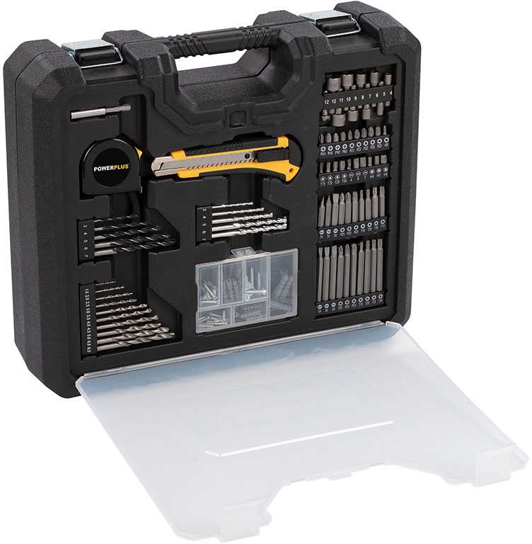 Akumuliatorinis gręžtuvas 20V, 2x1,3Ah, 134 priedai POWX00830 POWERPLUS