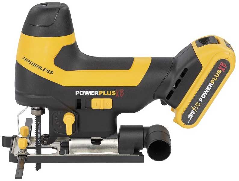 Akumuliatorinis siaurapjūklis bešepetėliniu varikliu, 20V 1x2,0Ah, POWXB50020 POWERPLUS XB