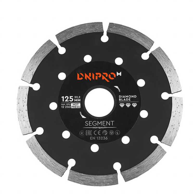 Deimantinis pjovimo diskas 125x22.23mm DNIPRO-M