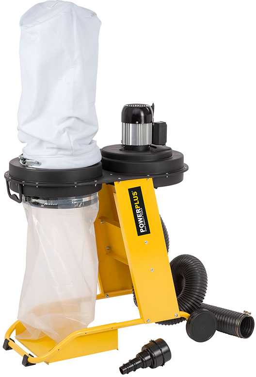 POWERPLUS dulkių ir drožlių surinkėjas POWX2090 550W 65L 100mm žarna 900m³h Juoda Geltona