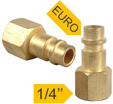EURO jungtis su vidiniu sriegiu 1/4 colio (2 vnt.) „Powerplus“