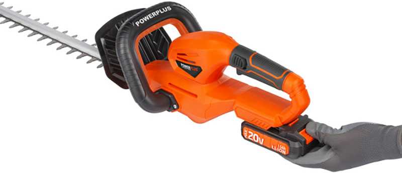 POWERPLUS Dual Power Dvigubo maitinimo aukščio dydis Powdpg75320 Baterija - 20 V, Baterija ir įkroviklis pridedamas, 580 mm ašmenys, 18 mm nuokrypis